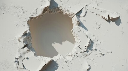 Aufkleber - A hole in a wall that's been painted white