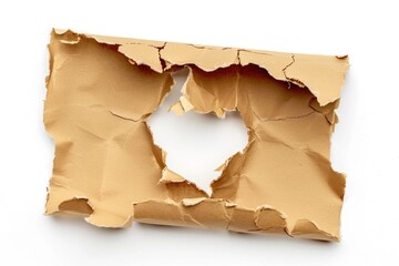 Poster - A torn piece of paper with a circular hole