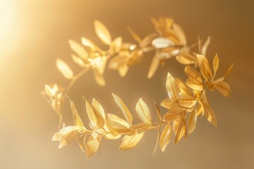 Canvas Print - A close-up view of a single branch of a plant, suitable for use in nature-inspired designs or as a botanical illustration