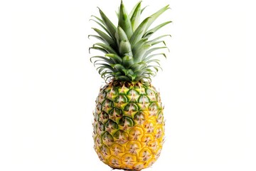 Poster - A single pineapple sitting on a white surface