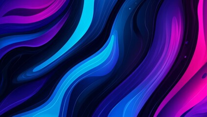 The background features curved lines in shades of blue and purple with glares presented in a line art illustration format