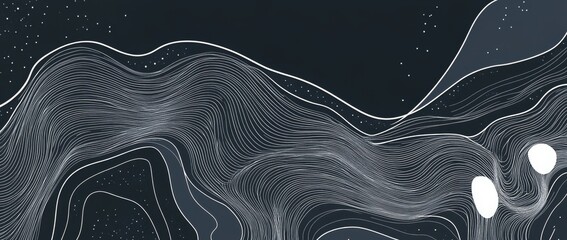 Abstract line art illustration with abstract patterns and backgrounds