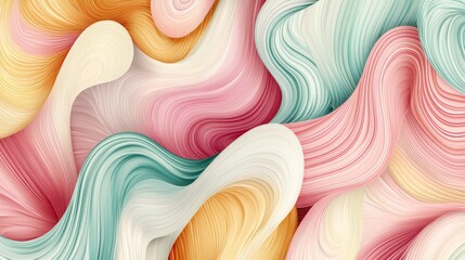 Poster - Minimalistic illustration with abstract line backgrounds