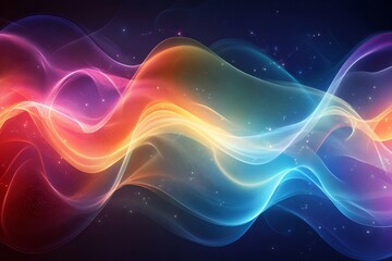 Line art style fractal light background with bright colors