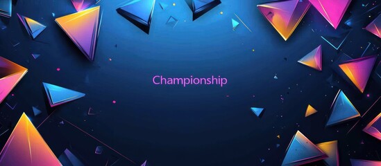 Wall Mural - Abstract Geometric Background with Championship Text