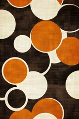 Poster - Illustration of circular designs in brown shades in an abstract line art style