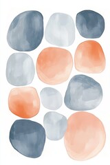 Poster - An abstract line art illustration in pastel colors