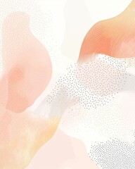 Poster - A line art illustration featuring bokeh effects and natural color tones on a background pattern