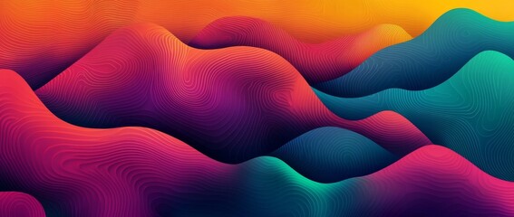 Poster - The abstract background features vibrant colors in a line art illustration