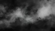 Gray smoke on black color abstract watercolor background