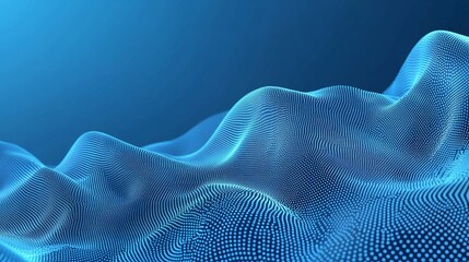 Poster - Illustration featuring dark blue backgrounds and light blue shapes