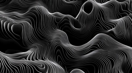 Poster - Illustration of lighting photography using abstract line art