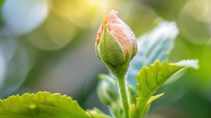 Canvas Print - A Close-up of a Delicate Flower Bud