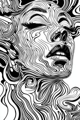 Poster - An abstract background features a line art illustration