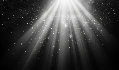 Abstract rays background with radiant particle and line art of a starburst