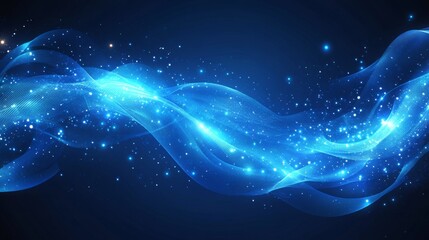 Aufkleber - a light blue shape is placed against a dark blue background in this line art illustration