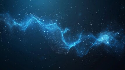 Poster - Featuring a starburst explosion with a blue background rendered in a line art style