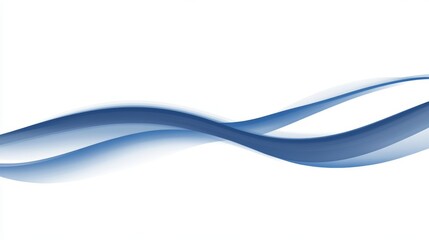 Poster - Abstract blue wave on white background