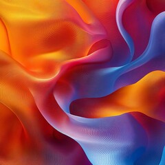 Wall Mural - Wavy lines flowing through a bright and colorful abstract background