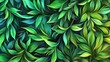 © Enigma - Immerse yourself in nature with this vibrant illustration of lush green leaves, perfect for adding freshness to designs and promoting a healthy, green lifestyle