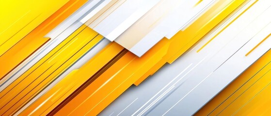 Wall Mural - Abstract Background with Diagonal Yellow and White Stripes