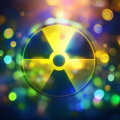 sign, zone of high radiation background, 