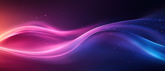 Wall Mural - Abstract Purple and Blue Swirling Light Pattern with Glittering Dust