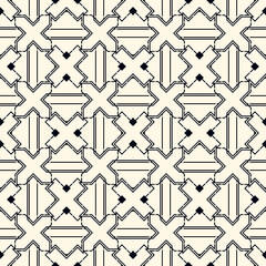 Wall Mural - Geometrical ornament. Seamless pattern. Abstract backdrop. Figures wallpaper. Geometric background. Ethnic motif. Mosaic ornate. Digital paper. Textile print. Web design.