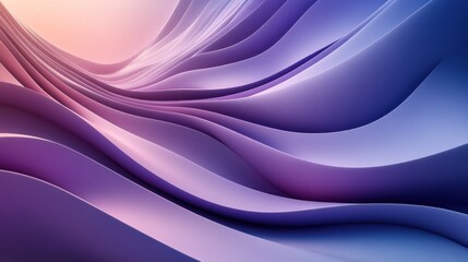 Wall Mural - Abstract Purple and Pink Curved Lines