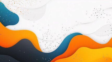 Poster - Abstract Background with Wavy Lines and Scattered Dots