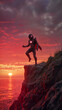 © Seiji 345 - dancing cliff hero superhero sunset nature sun