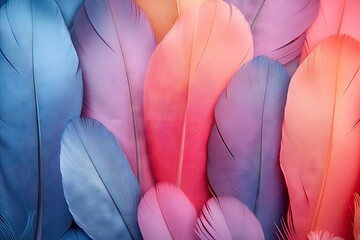 Wall Mural - Colorful Feathers Background