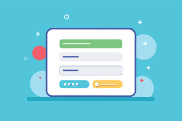 Aufkleber - A digital login interface displaying user profile options with a simple layout designed for intuitive navigation on a purple background