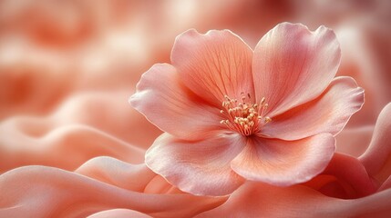 Poster - Peach Blossom on Soft Fabric