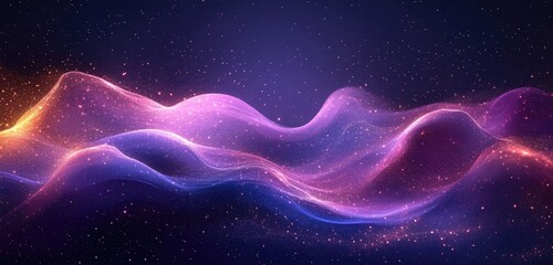 Wall Mural - Abstract Waves of Light