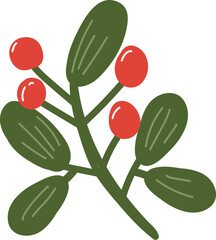 Sticker - Berries Branch Christmas