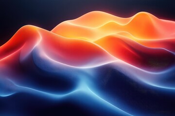 Poster - Abstract  Waves of Color in a Digital World