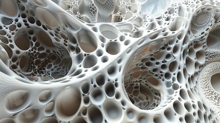 Wall Mural - A 3D rendering of a honeycomb structure.