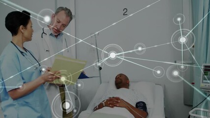 Poster - Animation of network of connections over diverse doctors talking