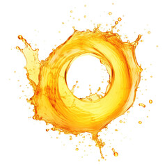 Wall Mural - orange juice splash isolated on transparent white background, clipping path