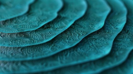 Poster - Intricate teal textile pattern