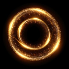 Poster - Glowing golden circular abstract background