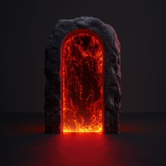 Sticker - Glowing Archway of Fiery Magma