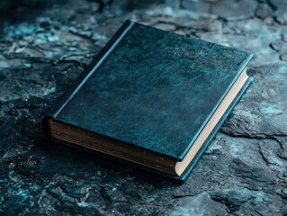 Poster - Mysterious dark book on icy surface