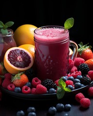 Refreshing autumn fruit smoothie bursting with seasonal flavors for a healthy and tasty treat