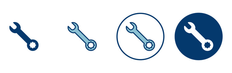 wrench icon vector isolated on white background. Wrench vector icon. Spanner symbol