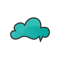 Sticker - Gradient Speech Bubble Template