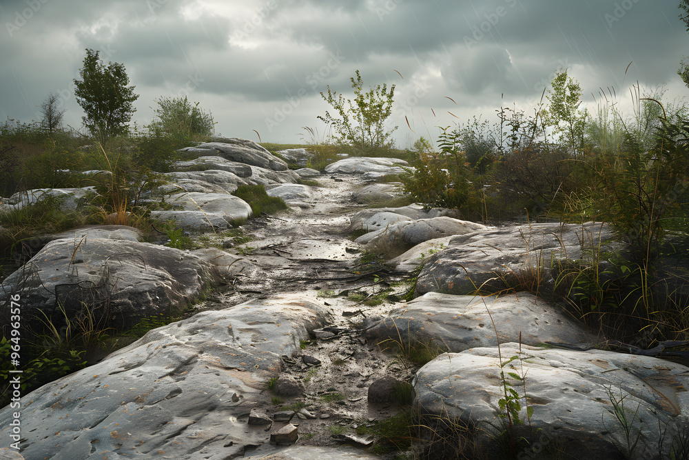 Naturally Rugged Raw and Untouched: A Rugged Natural Landscape Defined by Coarse Rocks ...