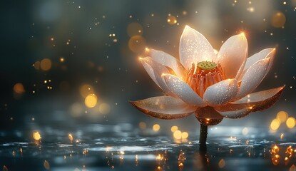 Sticker - Glowing Lotus Flower