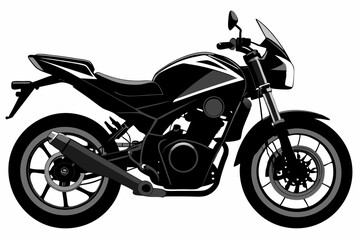 Poster - motorcycle vector silhouette black icon 